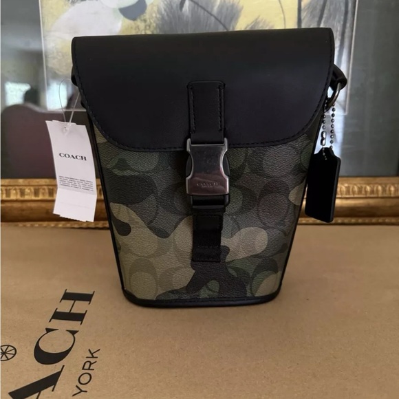 Coach Black and Green Camouflage Crossbody Bag - Picture 1 of 1